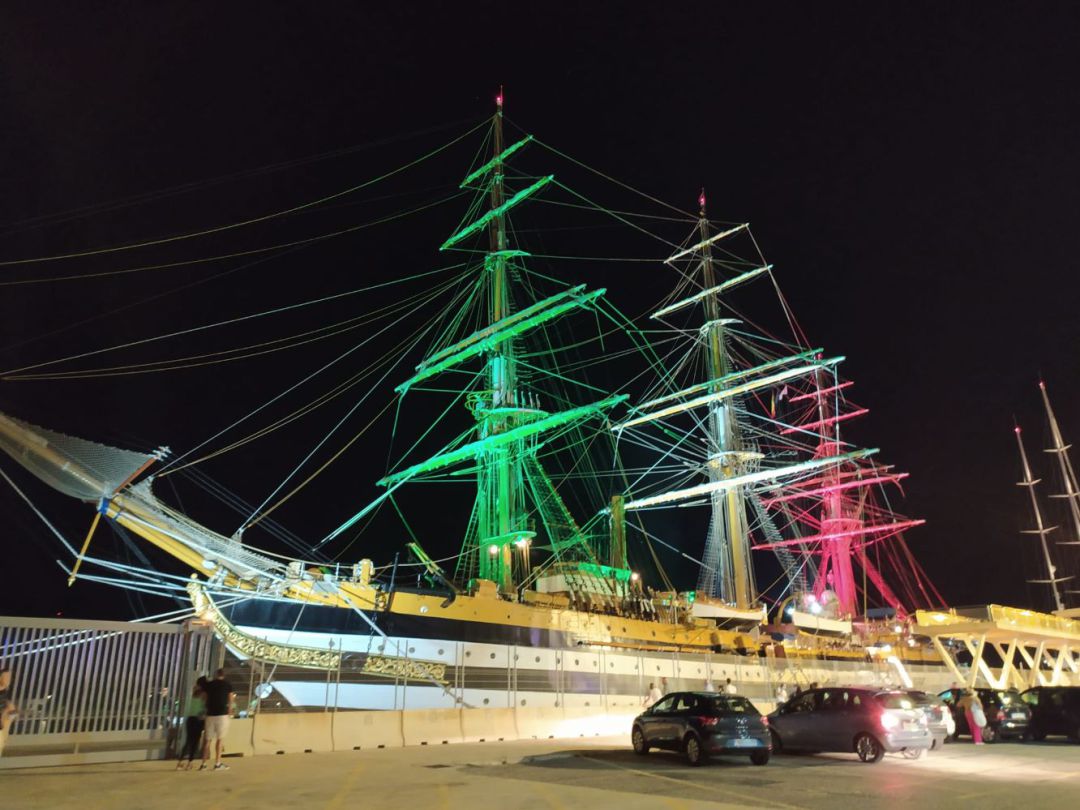 El vaixell "Amerigo Vespucci" al Port de Maó El vaixell "Amerigo Vespucci" al Port de Maó