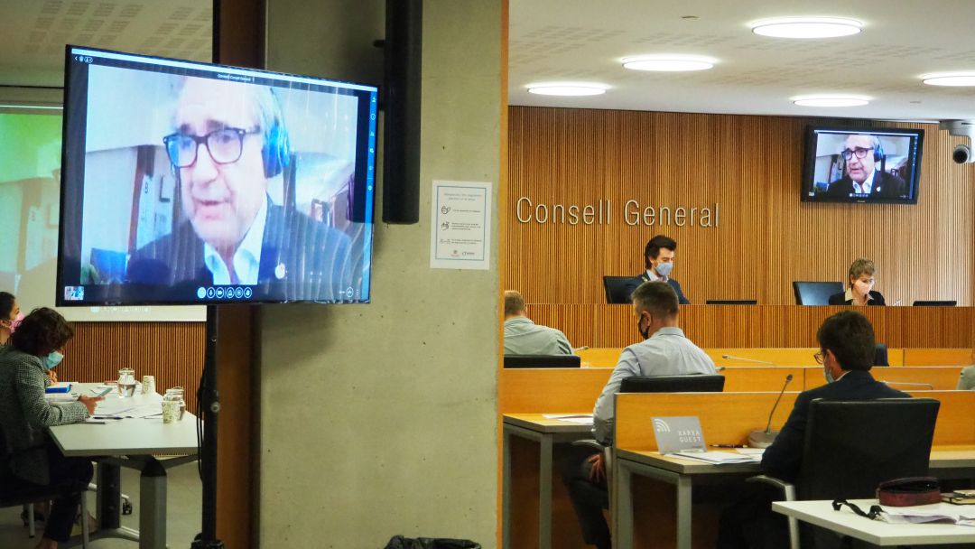 José Antonio Herce, economista espanyol i expert en sistemes de pensions, durant la seva intervenció. José Antonio Herce, economista espanyol i expert en sistemes de pensions, durant la seva intervenció.
