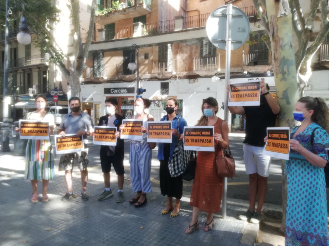 Comerciantes del centro de Palma en contra de las restricciones Comerciantes del centro de Palma en contra de las restricciones