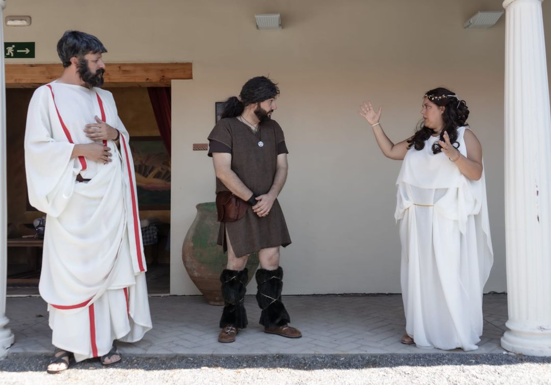 Representación de "El plan de Vesta" en el Domus de Carucedo, El Bierzo. Representación de "El plan de Vesta" en el Domus de Carucedo, El Bierzo.