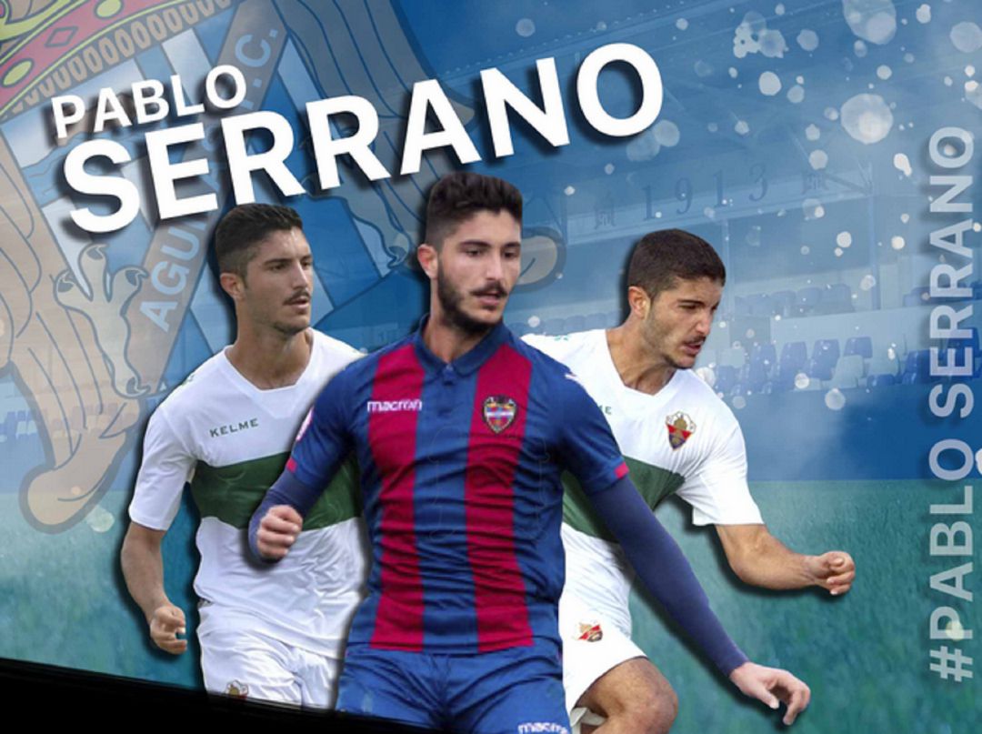 Pablo Serrano en su anuncio de fichaje Pablo Serrano en su anuncio de fichaje