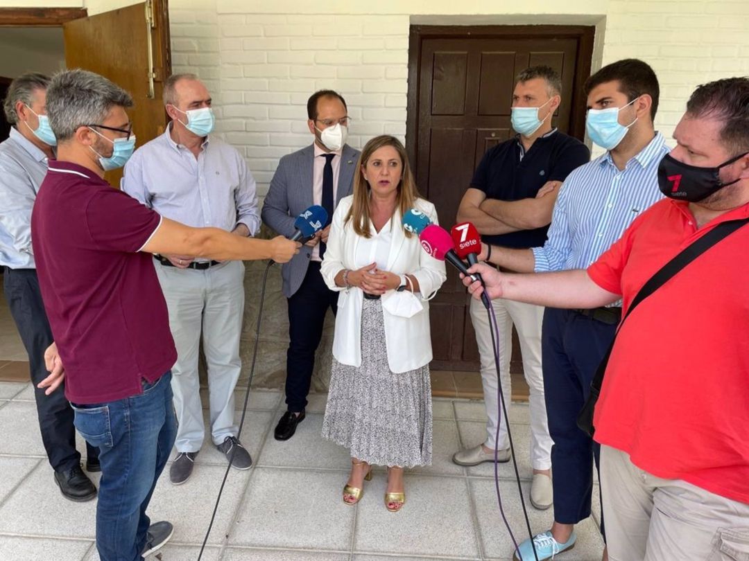 La presidenta de la Diputación, Irene García, esta mañana en Castellar. La presidenta de la Diputación, Irene García, esta mañana en Castellar.