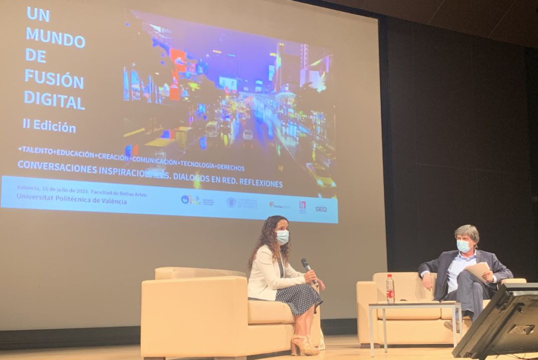 María Pilar Montero García-Noblejas y José Manuel Gómez Bravo, en un momento de la jornada María Pilar Montero García-Noblejas y José Manuel Gómez Bravo, en un momento de la jornada