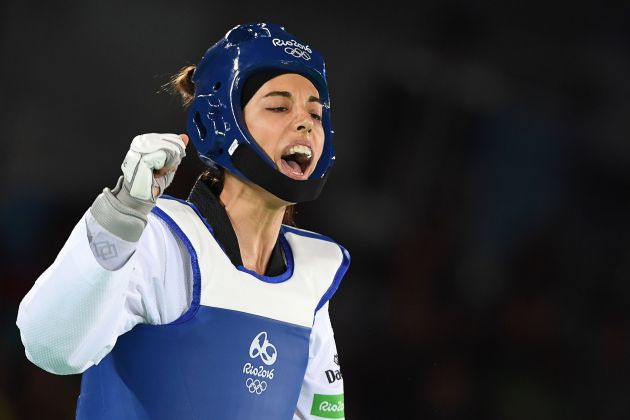 Eva Calvo celebra uno de sus victorias en Río de Janeiro Eva Calvo celebra uno de sus victorias en Río de Janeiro