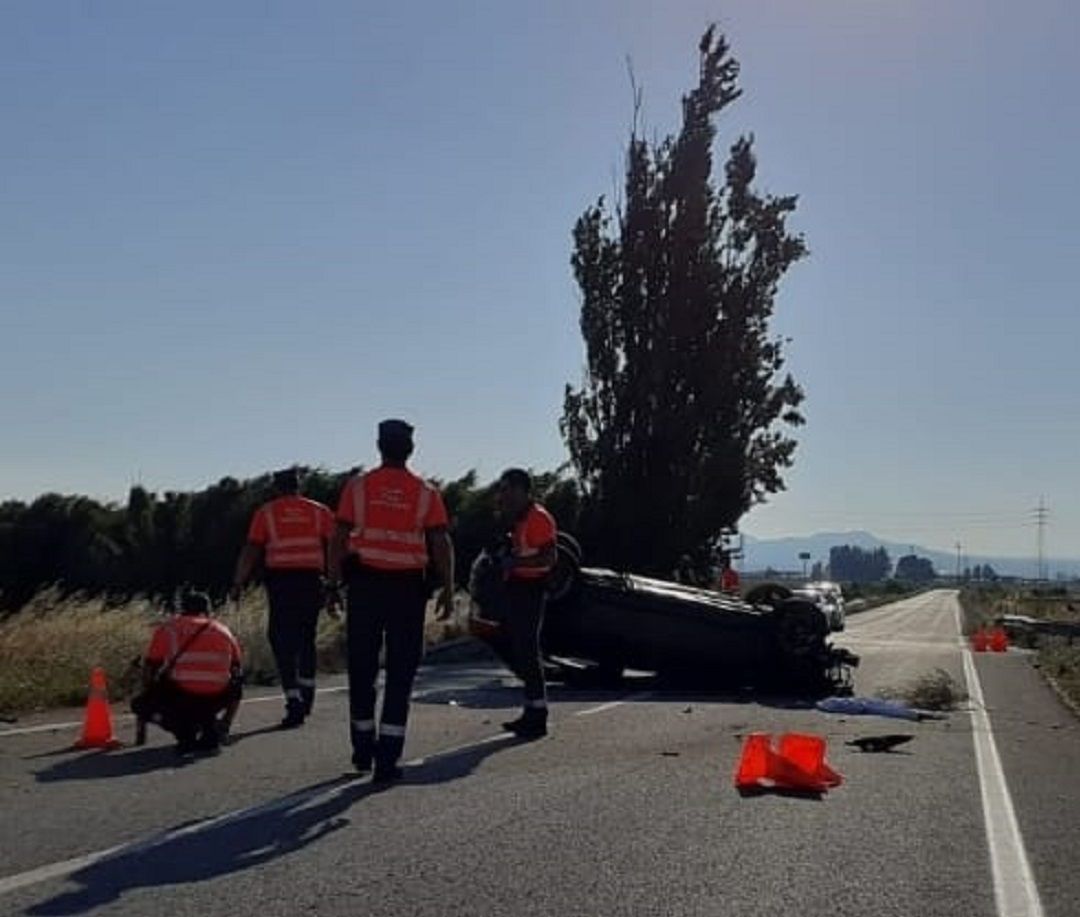 Accidente mortal en la carretera NA-5200, a la altura de Ablitas (Navarra) Accidente mortal en la carretera NA-5200, a la altura de Ablitas (Navarra)
