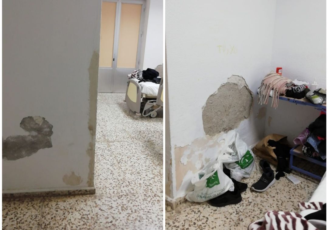 Estado actual de dos habitaciones del Hospital Marítimo de Torremolinos Estado actual de dos habitaciones del Hospital Marítimo de Torremolinos