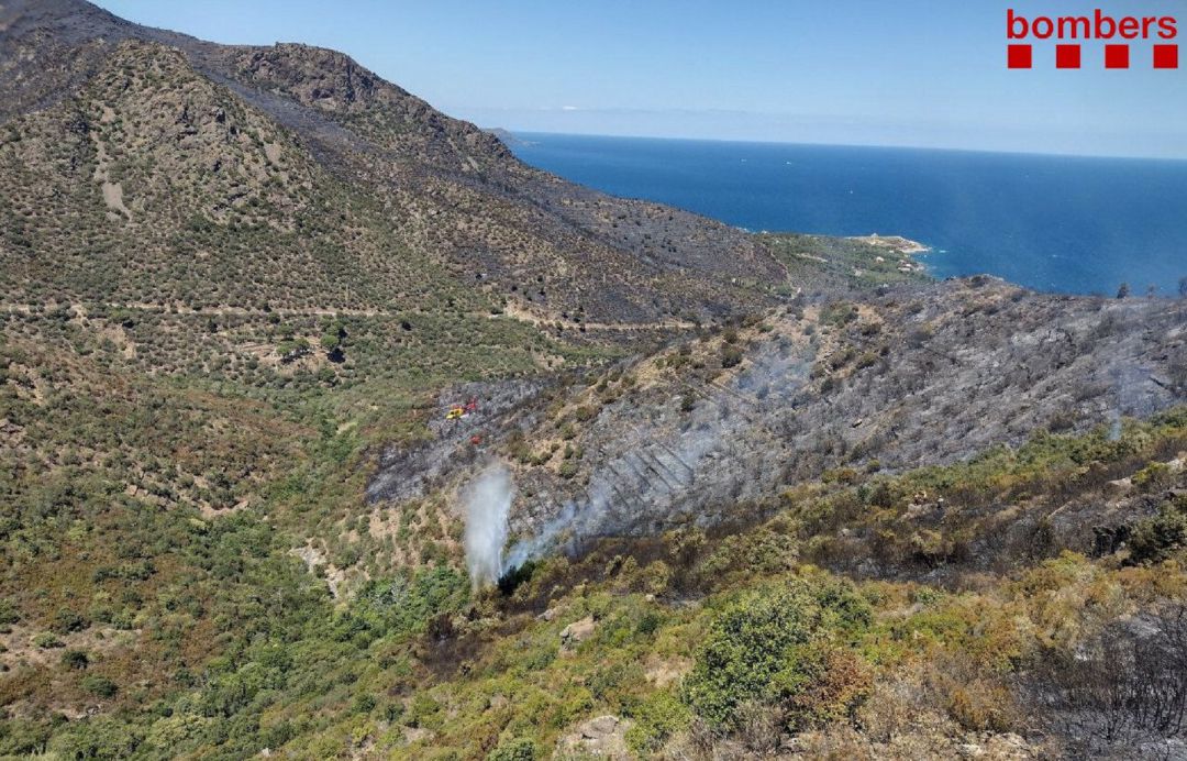 El incendio de Llançà en GIrona. El incendio de Llançà en GIrona.