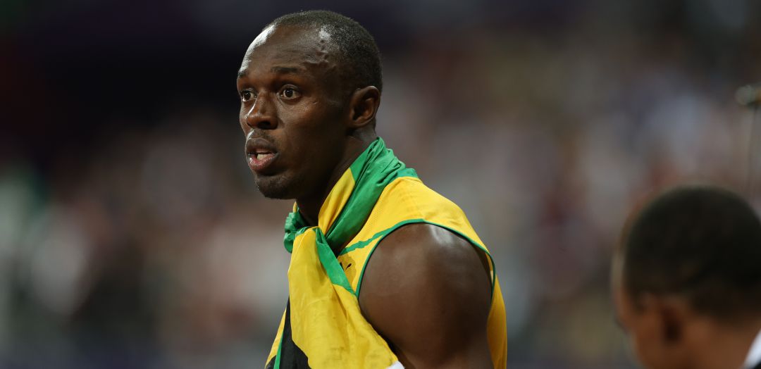Usain Bolt, tras una prueba de atletismo Usain Bolt, tras una prueba de atletismo