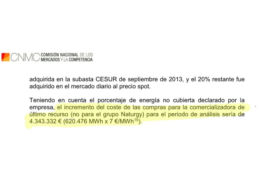 Imagen del informe del CNMC sobre los precios de la luz de Iberdrola en 2013. Imagen del informe del CNMC sobre los precios de la luz de Iberdrola en 2013.