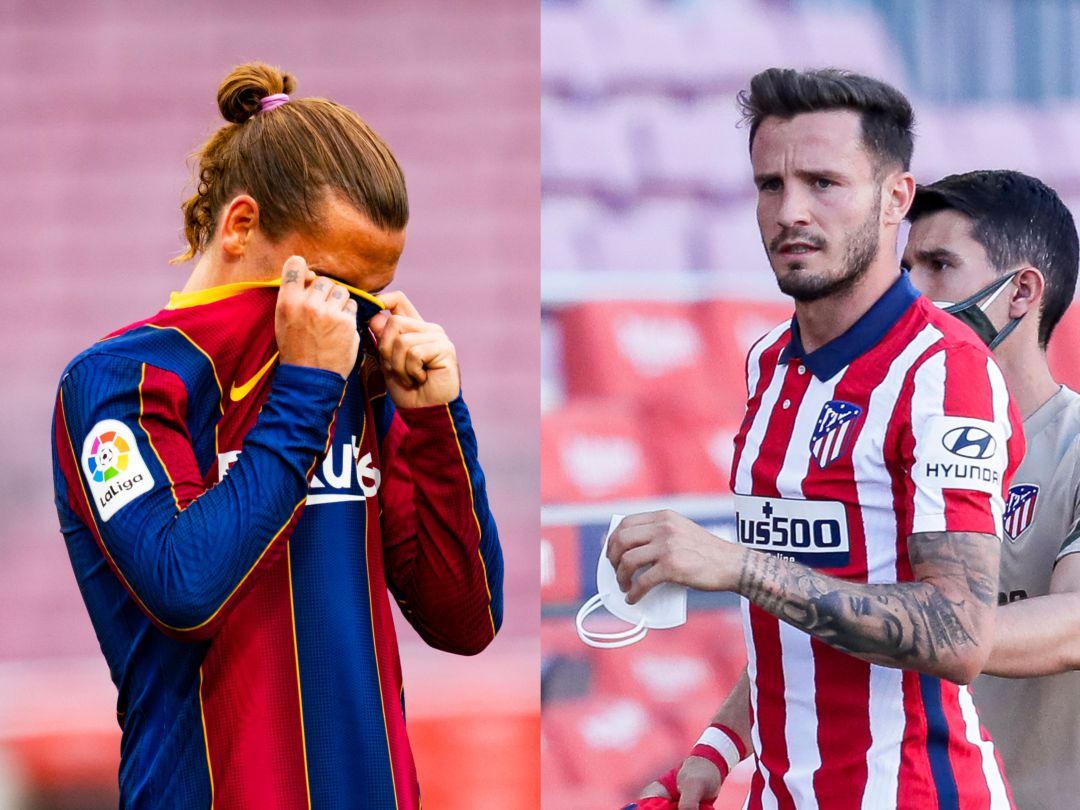 Antoine Griezmann y Saúl Ñíguez Antoine Griezmann y Saúl Ñíguez