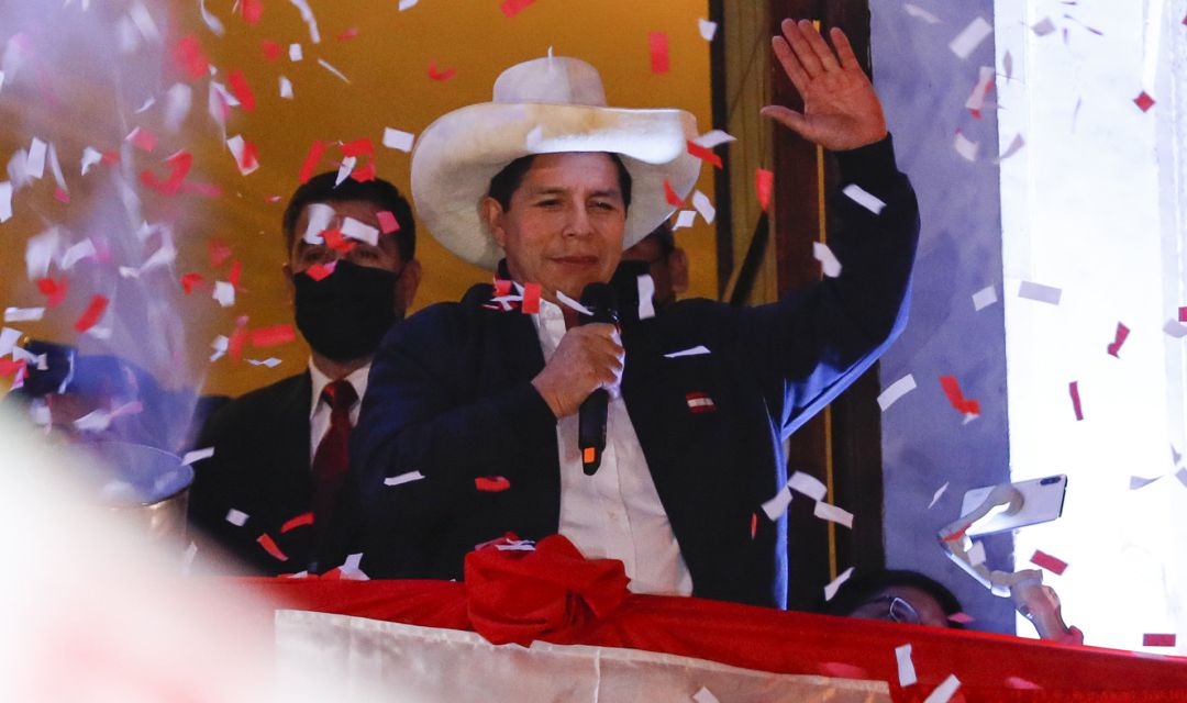 El izquierdista Pedro Castillo, proclamado presidente electo de Perú. El izquierdista Pedro Castillo, proclamado presidente electo de Perú.