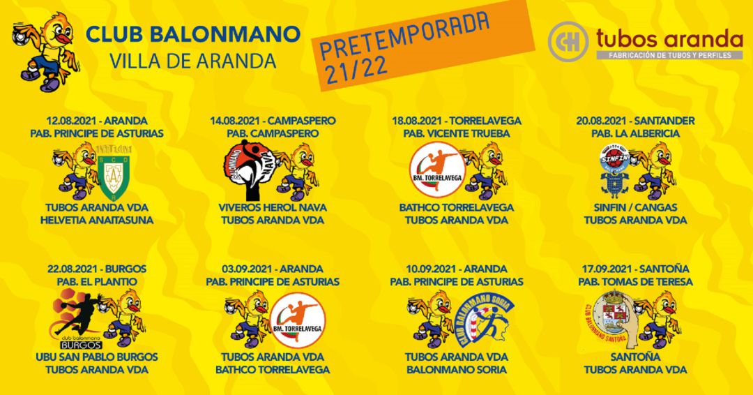 Calendario de amistosos Calendario de amistosos