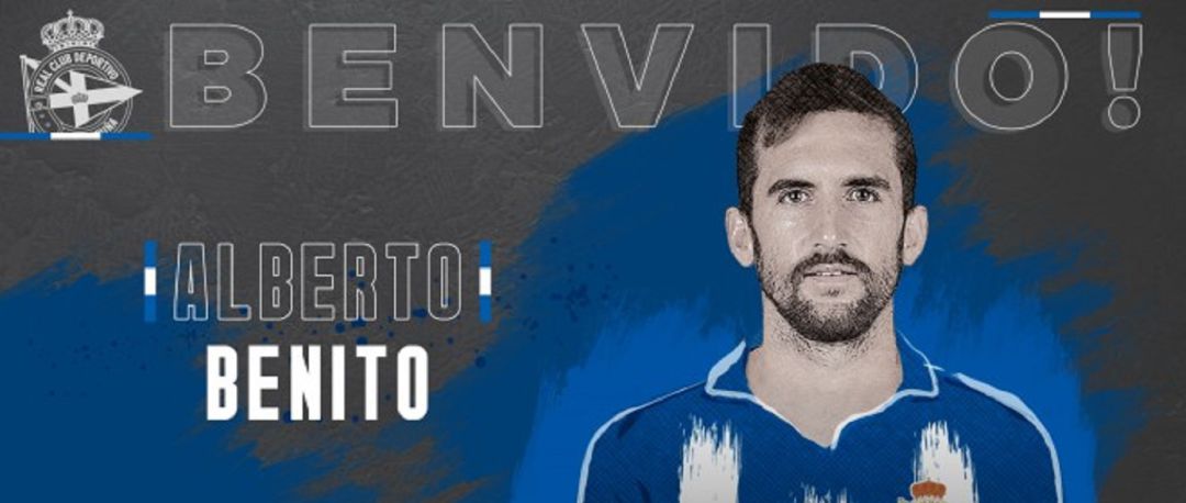 Cartel que anuncia la llegada de Alberto Benito Cartel que anuncia la llegada de Alberto Benito
