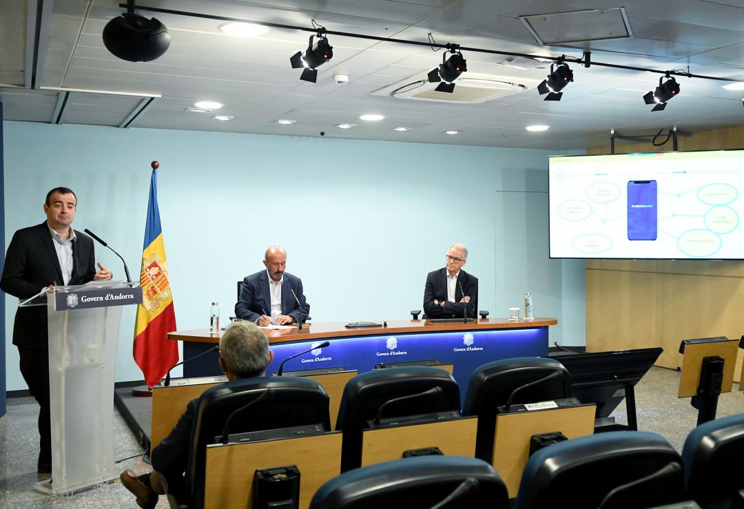 Un moment de la presentació de la nova app AndorraSalut. Un moment de la presentació de la nova app AndorraSalut.