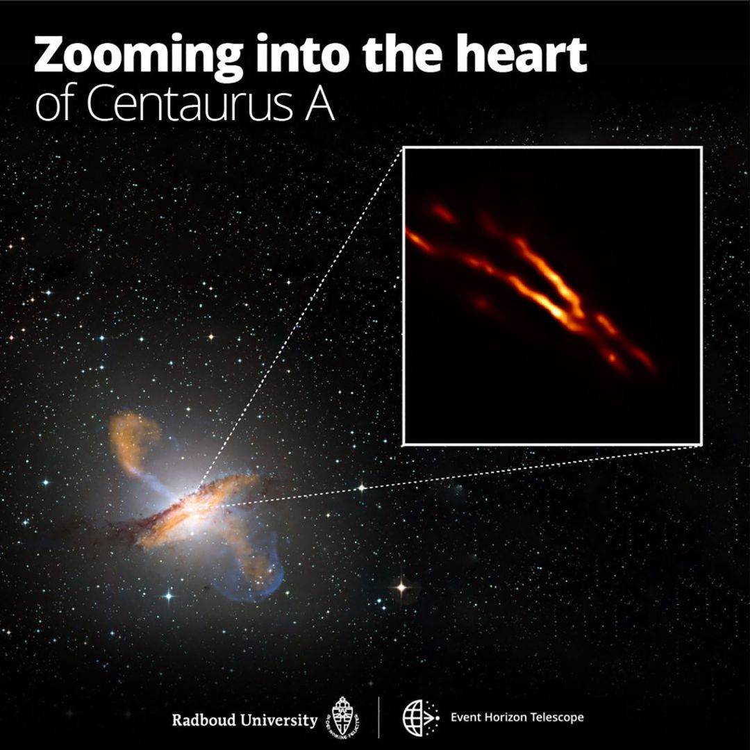 Captan la imagen del corazón de la radiogalaxia más cercana Captan la imagen del corazón de la radiogalaxia más cercana
