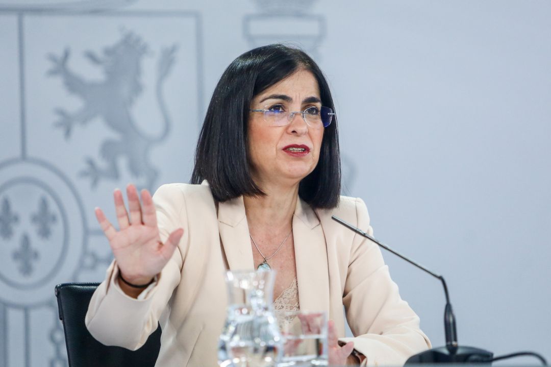 La ministra de Sanidad, Carolina Darias, interviene en la rueda de prensa posterior al Consejo Interterritorial de Salud La ministra de Sanidad, Carolina Darias, interviene en la rueda de prensa posterior al Consejo Interterritorial de Salud