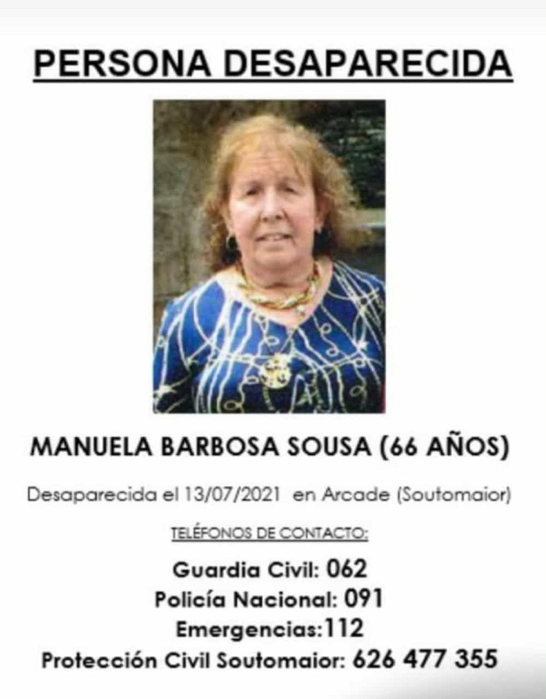 Mujer desaparecida Mujer desaparecida