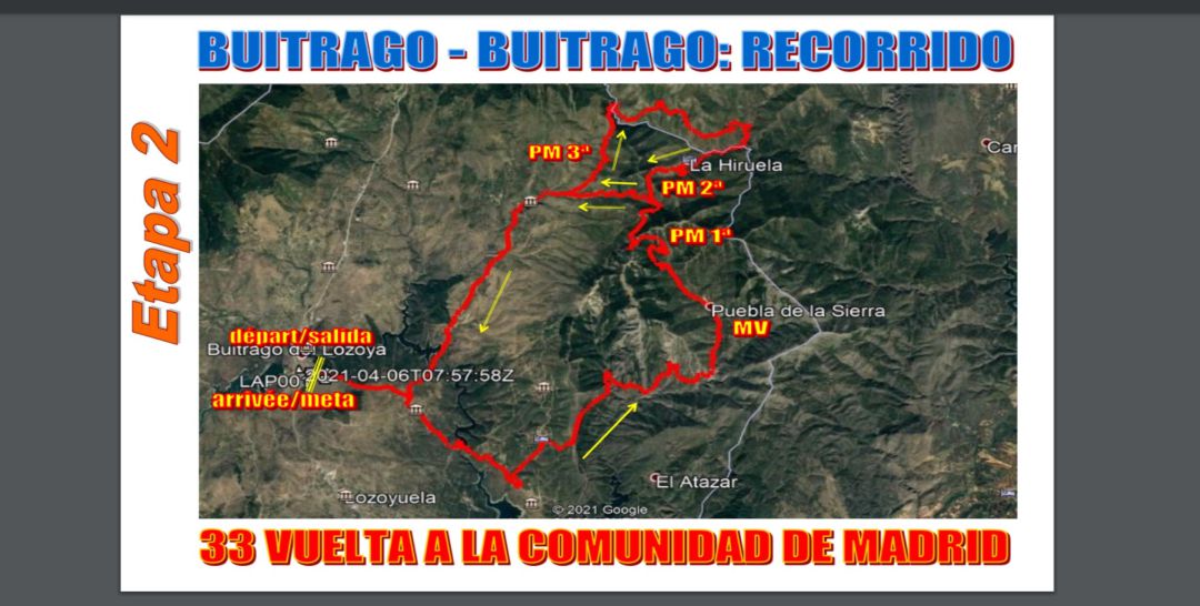 Recorrido de la segunda etapa de la Vuelta Ciclista a la Comunidad de Madrid Recorrido de la segunda etapa de la Vuelta Ciclista a la Comunidad de Madrid