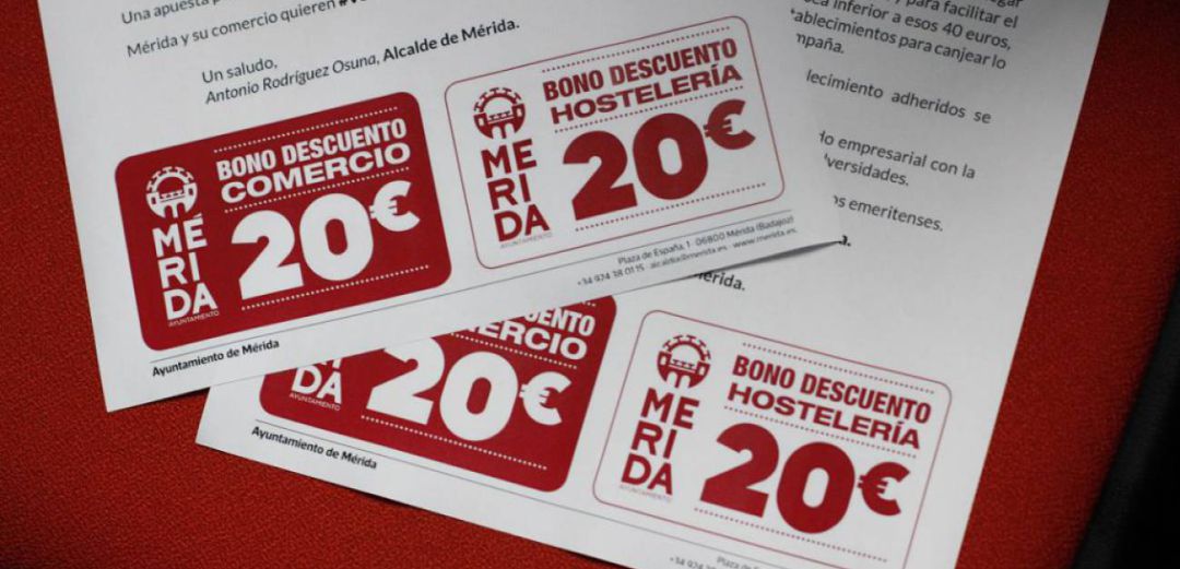 Mérida inicia una nueva entrega de bonos al consumo para hostelería, comercio y turismo Mérida inicia una nueva entrega de bonos al consumo para hostelería, comercio y turismo