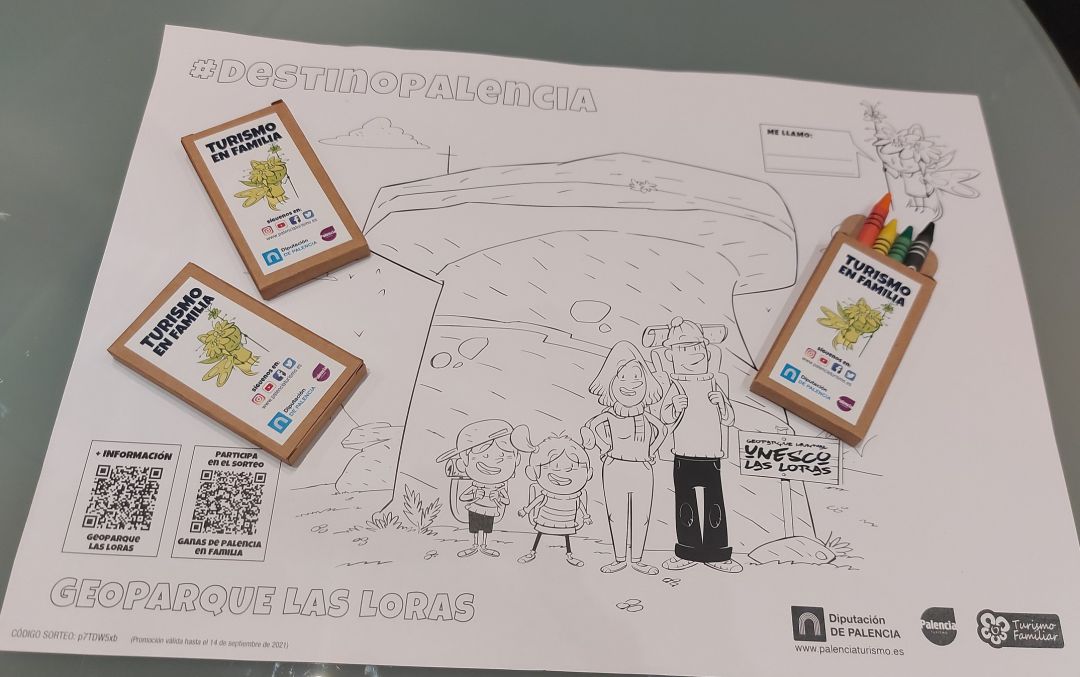 Uno de los manteles de papel que ha distribuido la Diputación Uno de los manteles de papel que ha distribuido la Diputación
