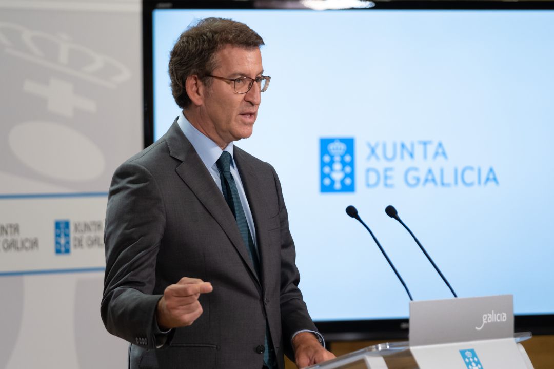 Feijóo en rueda de prensa Feijóo en rueda de prensa