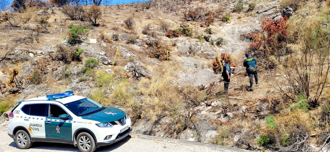 La Guardia Civil investiga cómo se produjo el incendio de Cambil. La Guardia Civil investiga cómo se produjo el incendio de Cambil.