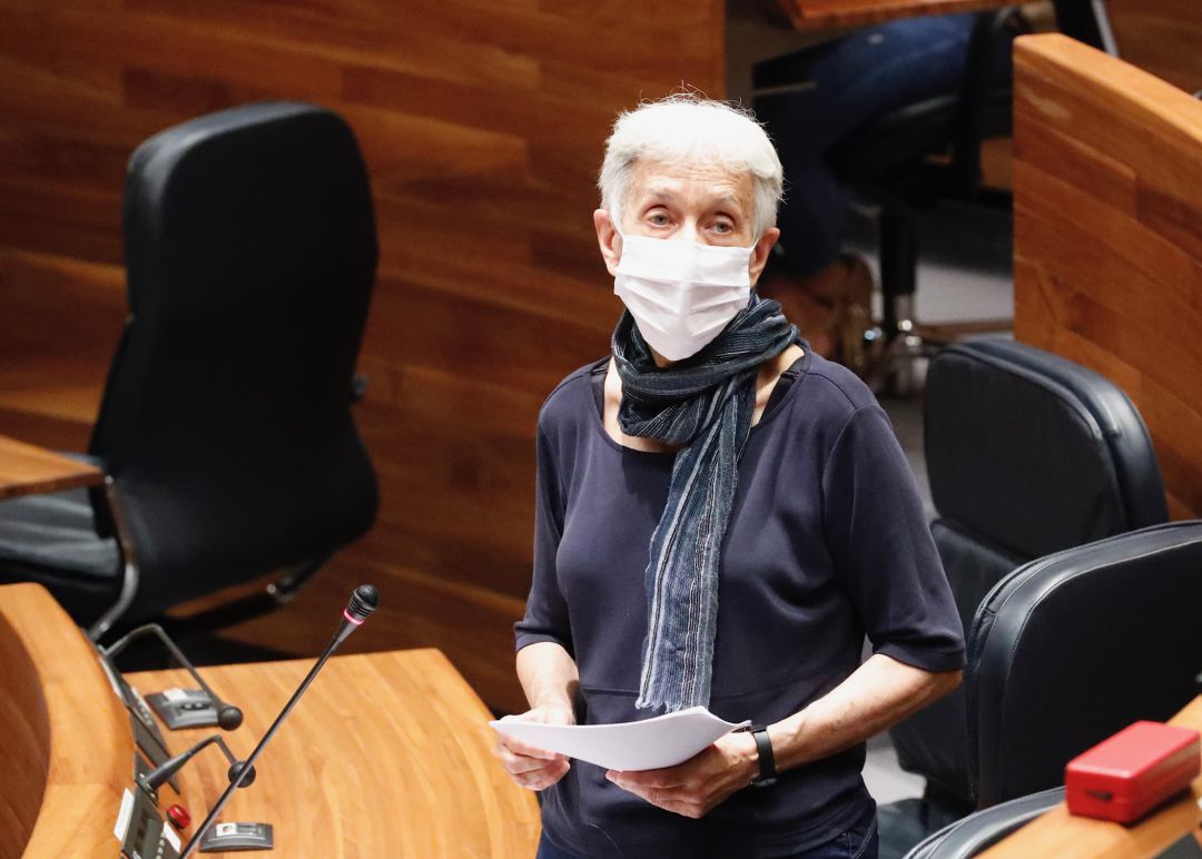 La consejera de Educación, Carmen Suárez, participando en un pleno de la Junta General del Principado La consejera de Educación, Carmen Suárez, participando en un pleno de la Junta General del Principado