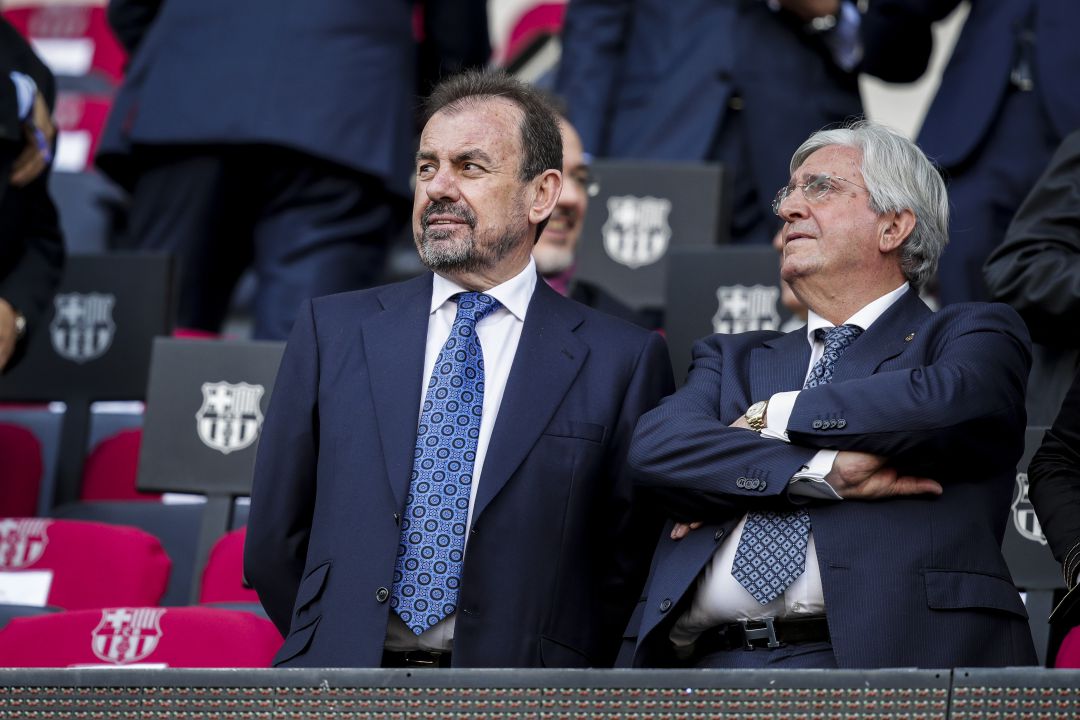 Ángel Torres, presidente del Getafe CF, en el palco del Camp Nou Ángel Torres, presidente del Getafe CF, en el palco del Camp Nou