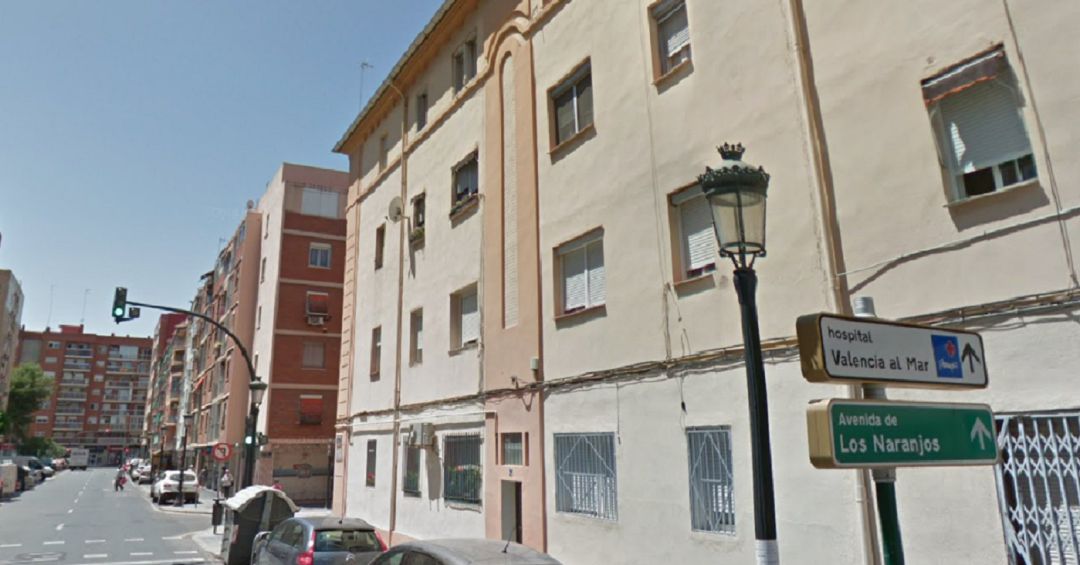 Una calle del barrio de la Malvarrosa. Una calle del barrio de la Malvarrosa.