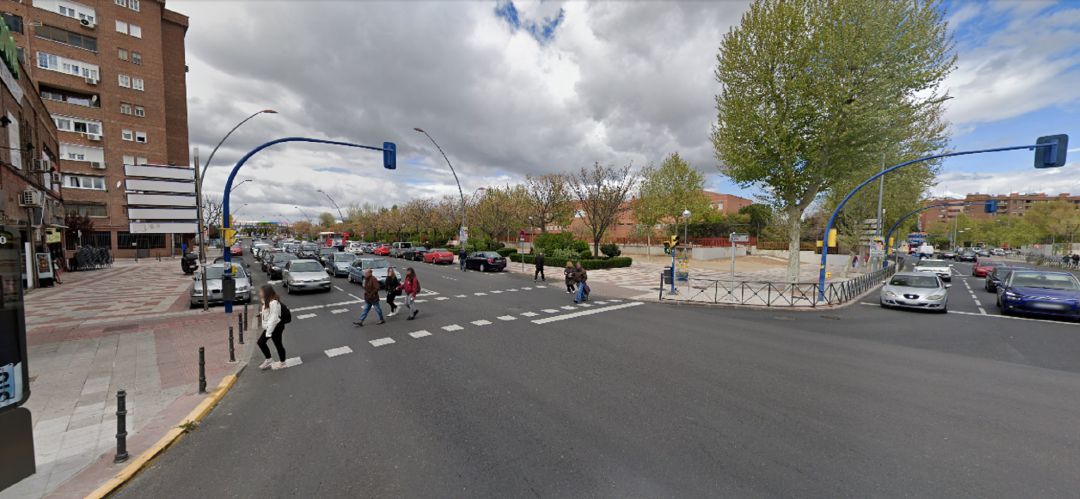 El cruce entre la avenida de Portugal y la calle Francia, lugar del accidente El cruce entre la avenida de Portugal y la calle Francia, lugar del accidente