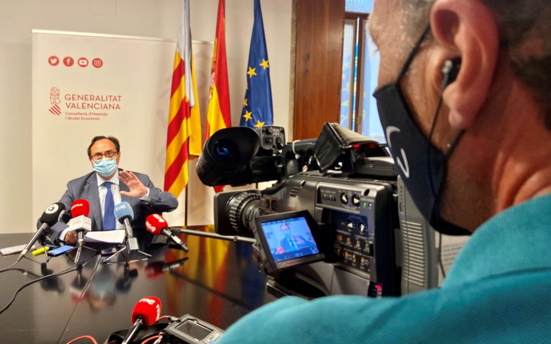 Comparecencia del conseller de Hacienda, Vicent Soler, tras la celebración del Consejo de Política Fiscal y Financiera Comparecencia del conseller de Hacienda, Vicent Soler, tras la celebración del Consejo de Política Fiscal y Financiera