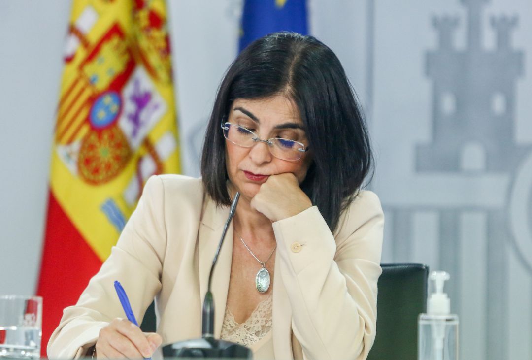 La ministra de Sanidad, Carolina Darias,en la rueda de prensa posterior al Consejo Interterritorial de Salud. La ministra de Sanidad, Carolina Darias,en la rueda de prensa posterior al Consejo Interterritorial de Salud.