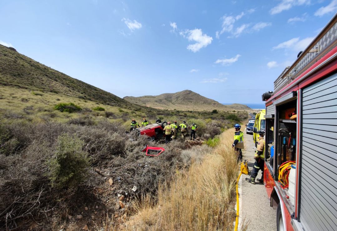 Accidente de tráfico en la carretera de La Azohía Accidente de tráfico en la carretera de La Azohía