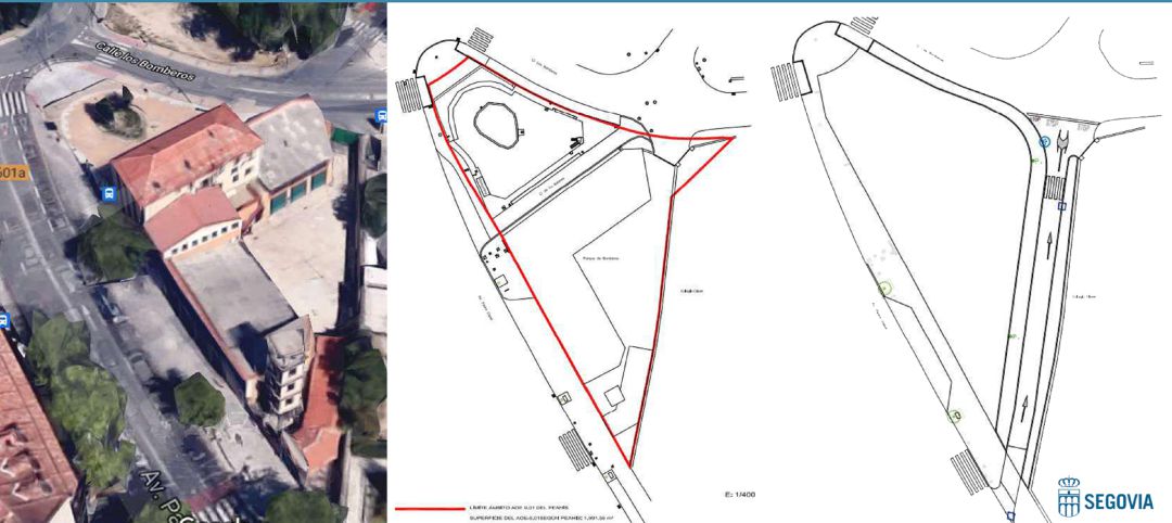 Planos del proyecto de construcción de un vial que comunicará la avenida Padre Claret y la calle de los Bomberos Planos del proyecto de construcción de un vial que comunicará la avenida Padre Claret y la calle de los Bomberos