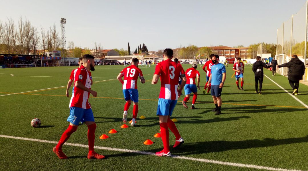 Calentamiento previo a un partido de la temporada 20-21 Calentamiento previo a un partido de la temporada 20-21