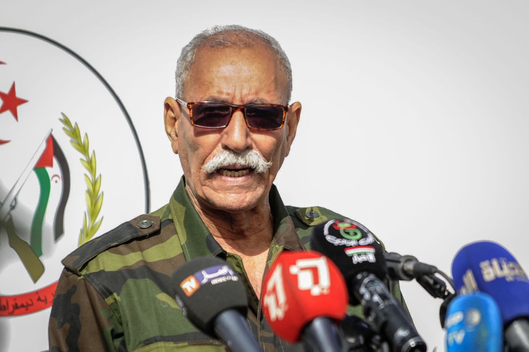 El líder saharaui Brahim Ghali, el pasado mes de febrero. El líder saharaui Brahim Ghali, el pasado mes de febrero.
