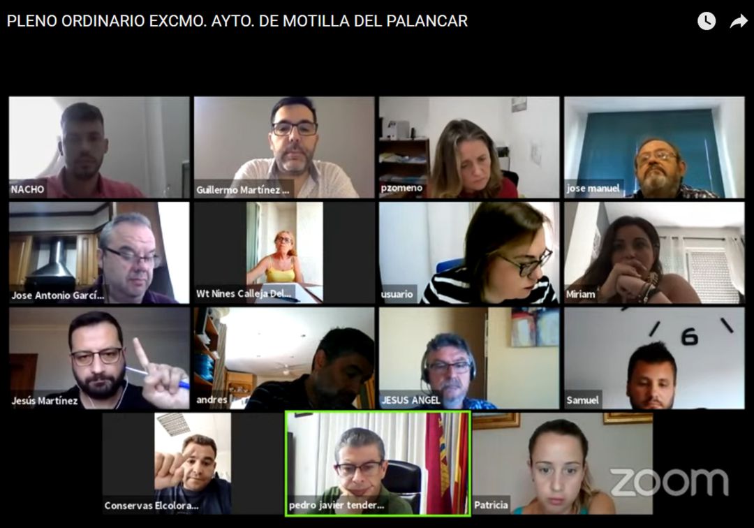 Pleno telemático de julio en Motilla del Palancar Pleno telemático de julio en Motilla del Palancar