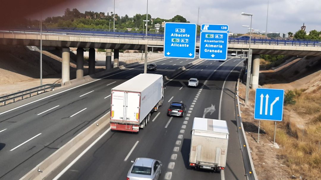 Autovía A7, en el nudo de Espinardo Autovía A7, en el nudo de Espinardo
