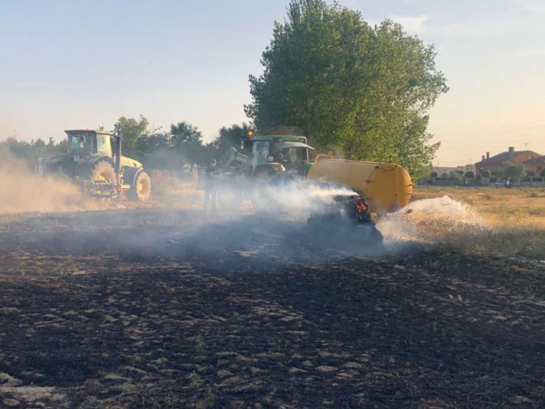 Segundo incendio en Valverde del Majano en diez días Segundo incendio en Valverde del Majano en diez días