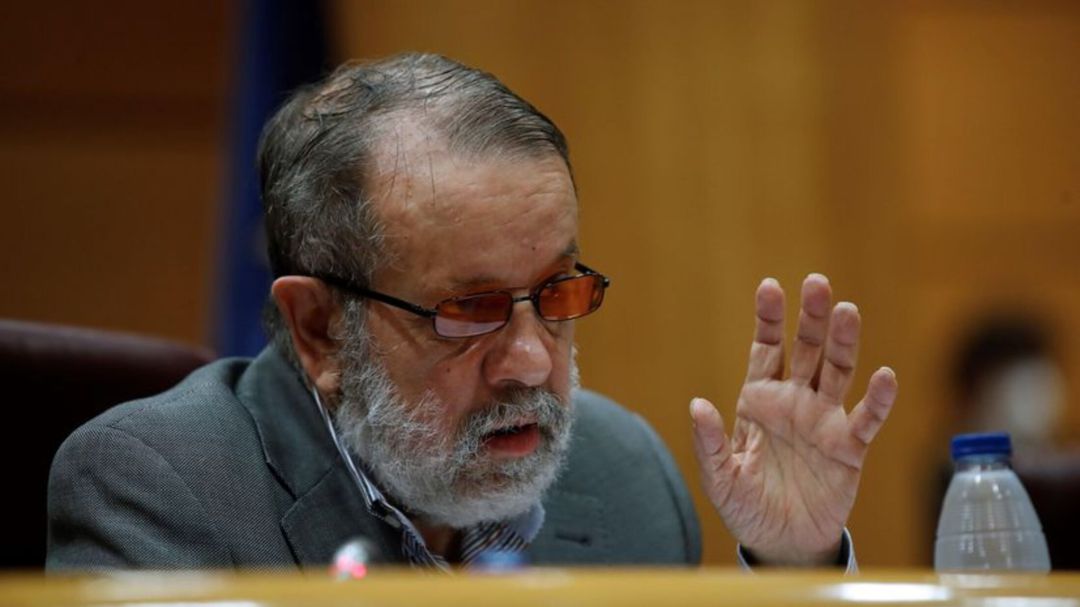 El defensor del Pueblo en funciones, Francisco Fernández Marugán, durante su comparecencia ante el Senado para abordar la situación de la inmigración en Canarias El defensor del Pueblo en funciones, Francisco Fernández Marugán, durante su comparecencia ante el Senado para abordar la situación de la inmigración en Canarias