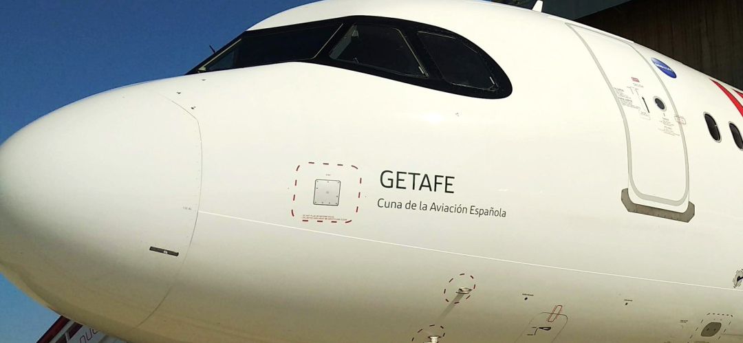 El casco de un avión en Getafe
El casco de un avión en Getafe