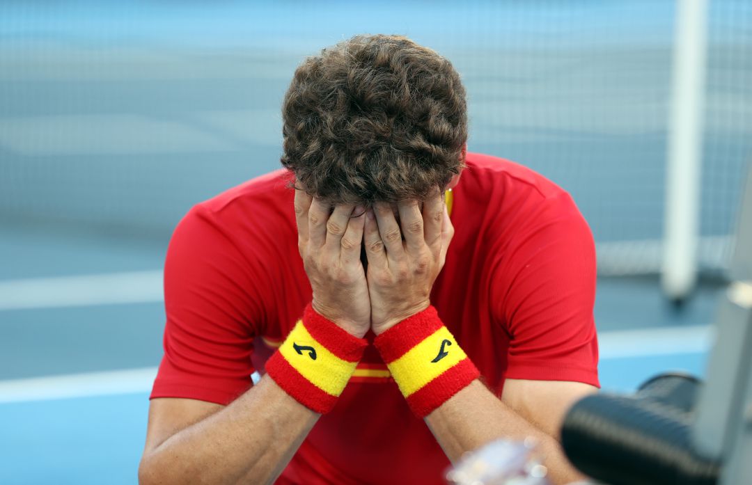 La imagen de la emoción de Carreño al terminar el partido La imagen de la emoción de Carreño al terminar el partido