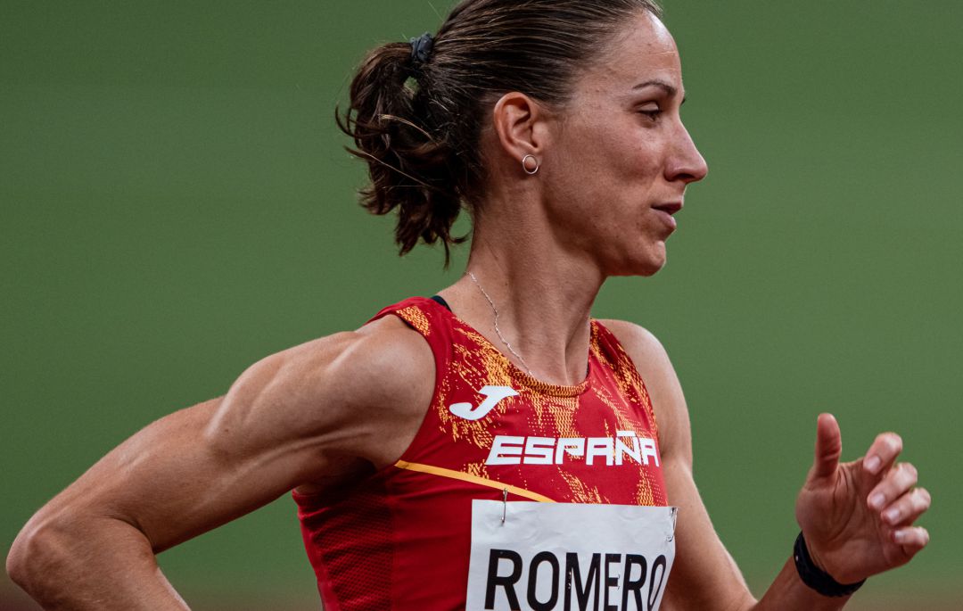La jiennense Natalia Romero, del Equipo Español, en la semifinal de 800m lisos de atletismo durante los JJOO 2020, a 31 de julio, 2021 en Tokio, Japón. La jiennense Natalia Romero, del Equipo Español, en la semifinal de 800m lisos de atletismo durante los JJOO 2020, a 31 de julio, 2021 en Tokio, Japón.