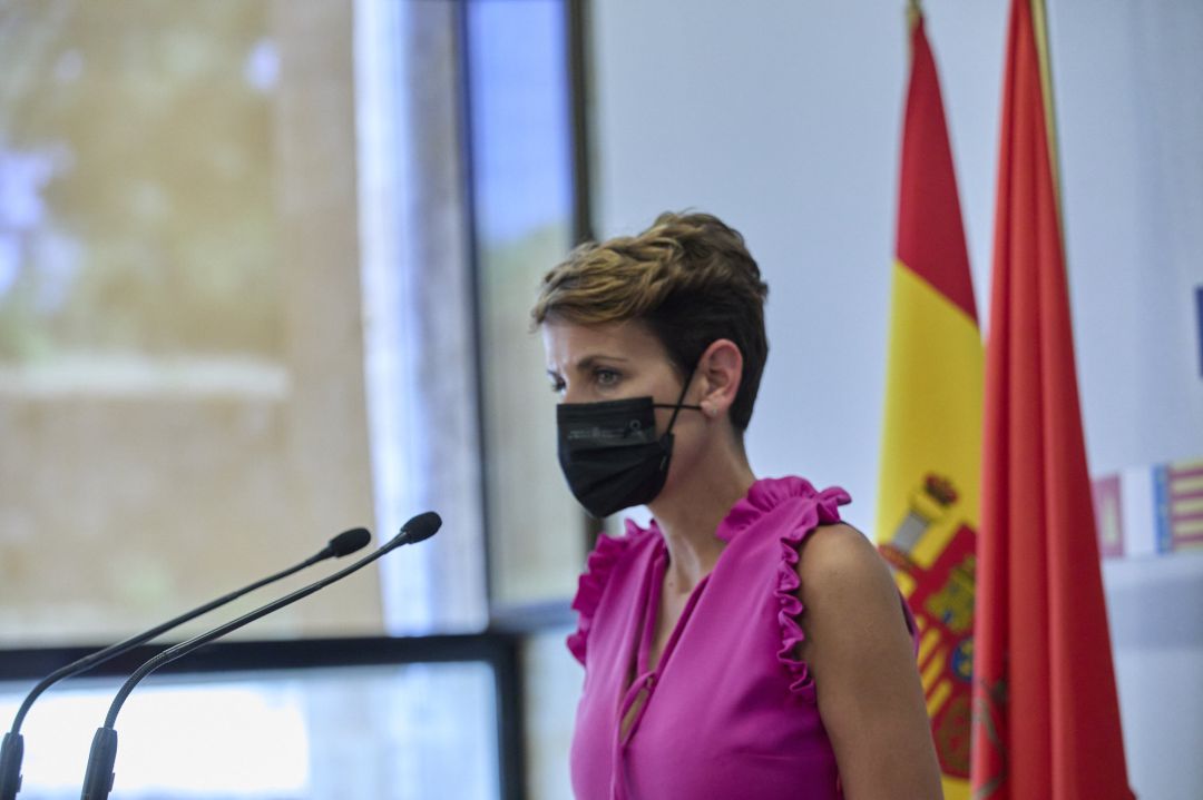 La presidenta de Navarra, María Chivite posteriormente a la celebración de la XXIV Conferencia de Presidentes, a 30 de julio de 2021 La presidenta de Navarra, María Chivite posteriormente a la celebración de la XXIV Conferencia de Presidentes, a 30 de julio de 2021