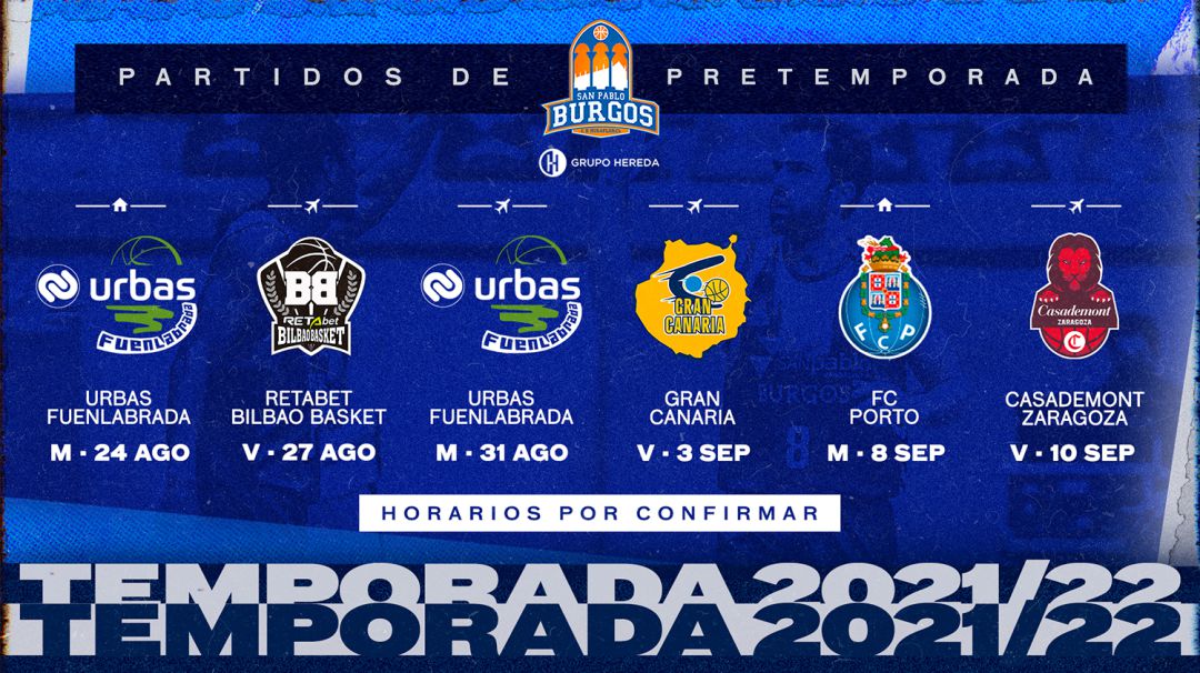 Calendario pretemporada San Pablo Calendario pretemporada San Pablo