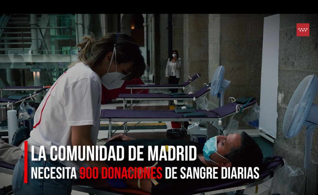 La Comunidad de Madrid necesita 900 donacioones de sangre diarias. La Comunidad de Madrid necesita 900 donacioones de sangre diarias.