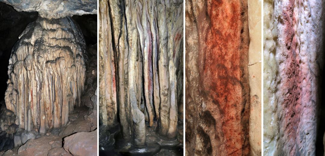 Son probablemente las pinturas rupestres conocidas más antiguas del mundo y ahora un equipo internacional de investigadores ha corroborado el origen humano de las marcas rojas que se descubrieron en la cueva de Ardalesy que fueron realizadas hace unos 65.000 años. Los investigadores, que mantienen que esas marcas no tienen un origen natural, han comprobado además que los neandertales habrían accedido en varias ocasiones a esa cueva para marcar simbólicamente y de una forma intencionada y reiterada una estalagmita localizada en medio de una gran sala. EFE Universidad de Cádiz Son probablemente las pinturas rupestres conocidas más antiguas del mundo y ahora un equipo internacional de investigadores ha corroborado el origen humano de las marcas rojas que se descubrieron en la cueva de Ardalesy que fueron realizadas hace unos 65.000 años. Los investigadores, que mantienen que esas marcas no tienen un origen natural, han comprobado además que los neandertales habrían accedido en varias ocasiones a esa cueva para marcar simbólicamente y de una forma intencionada y reiterada una estalagmita localizada en medio de una gran sala. EFE Universidad de Cádiz