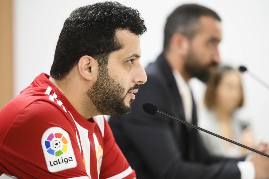 El presidente del Almería. El presidente del Almería.