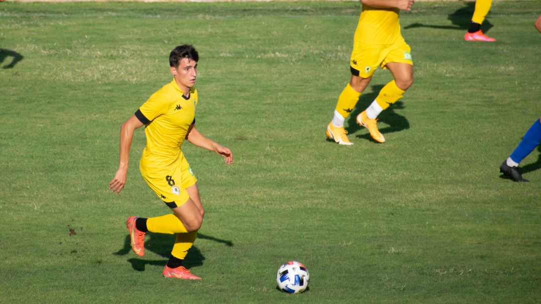 David Sánchez en el transcurso del partido en Los Arcos David Sánchez en el transcurso del partido en Los Arcos