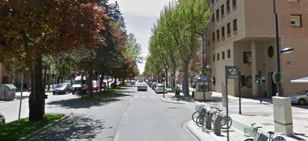 Imagen de archivo de la Avenida España de Albacete Imagen de archivo de la Avenida España de Albacete